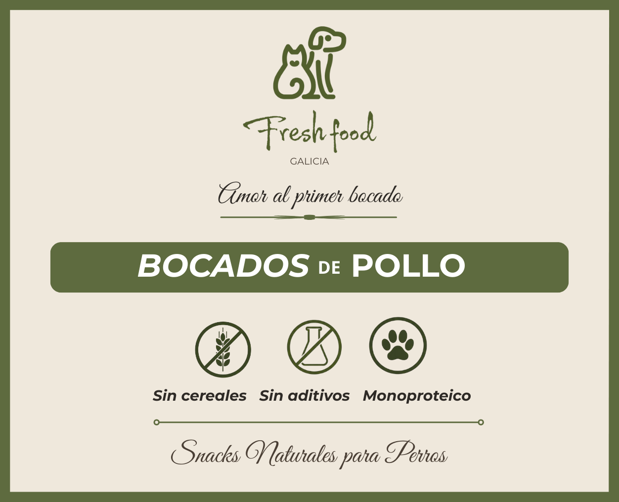 Bocados de pollo Natural 50 gr