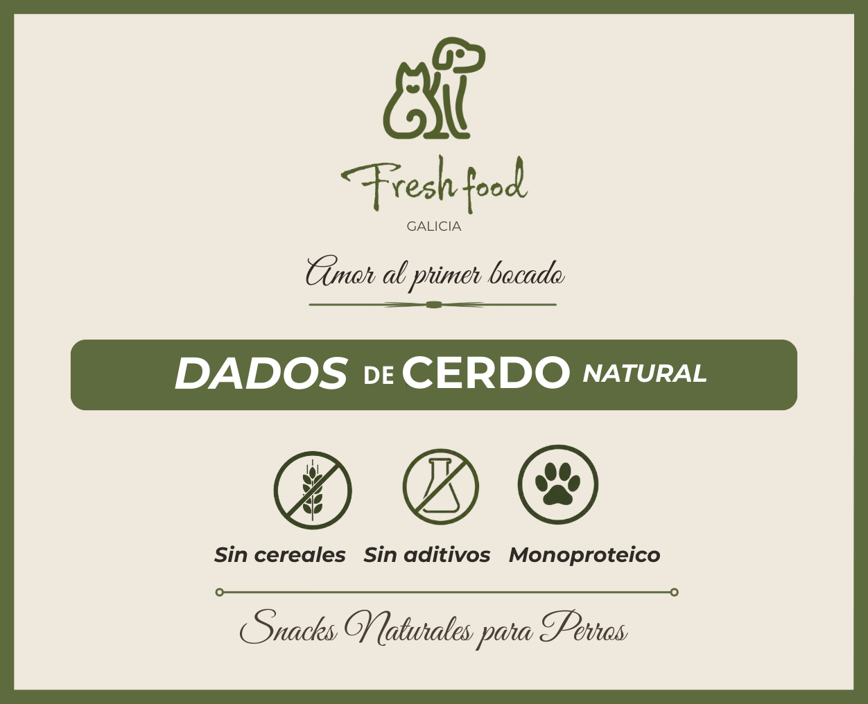 Dados de Cerdo Natural 50 gr