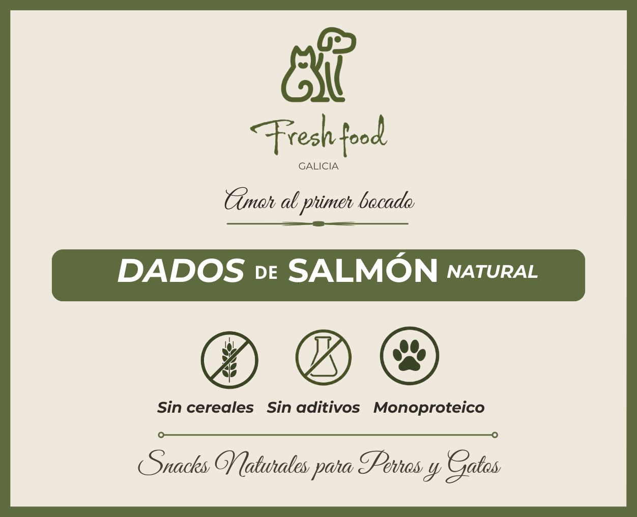 Dados de salmón 50 gr